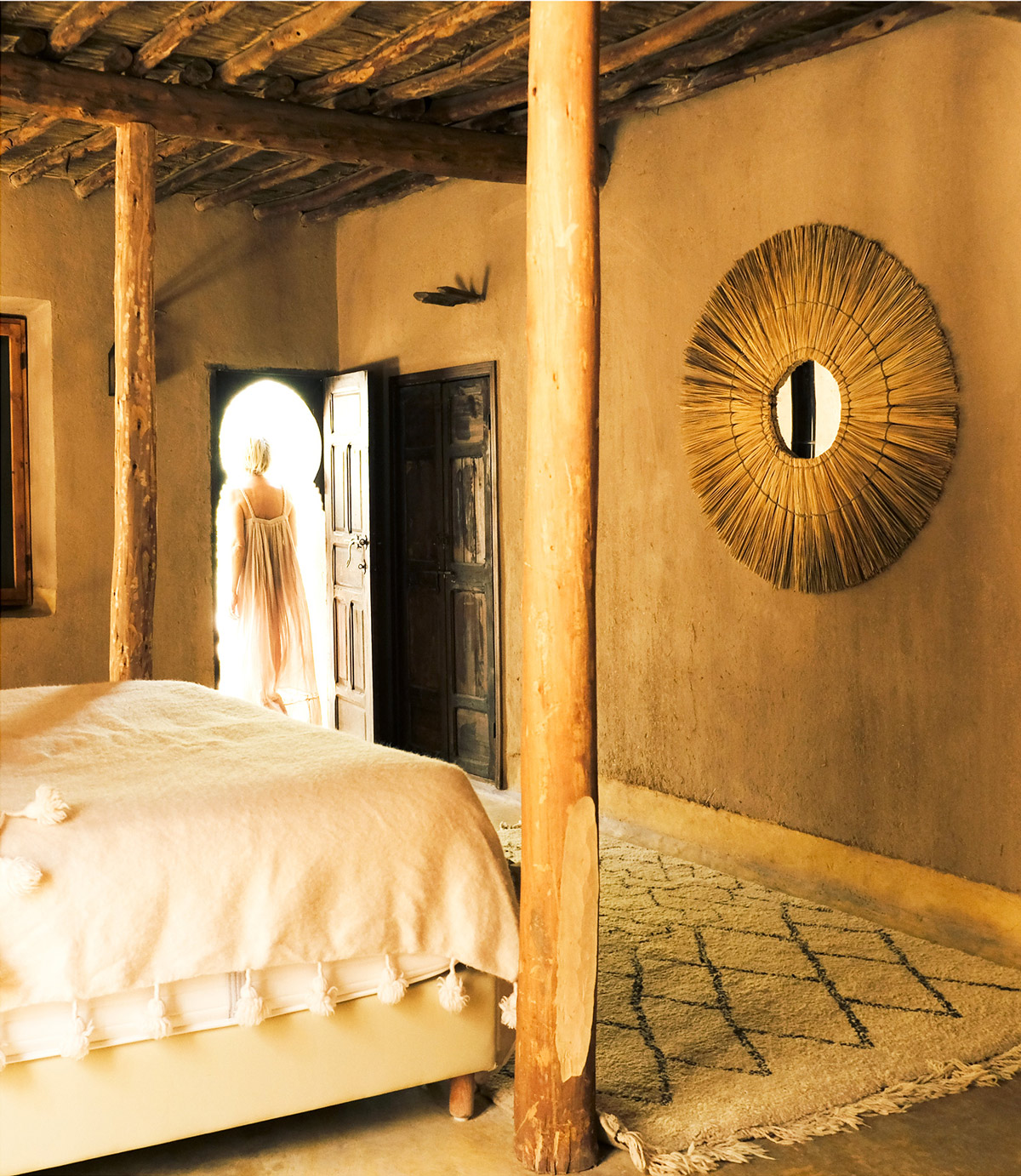 Exclusive lodge Double Bedroom with desert views Marrakesh rooms – La Pause, Morocco