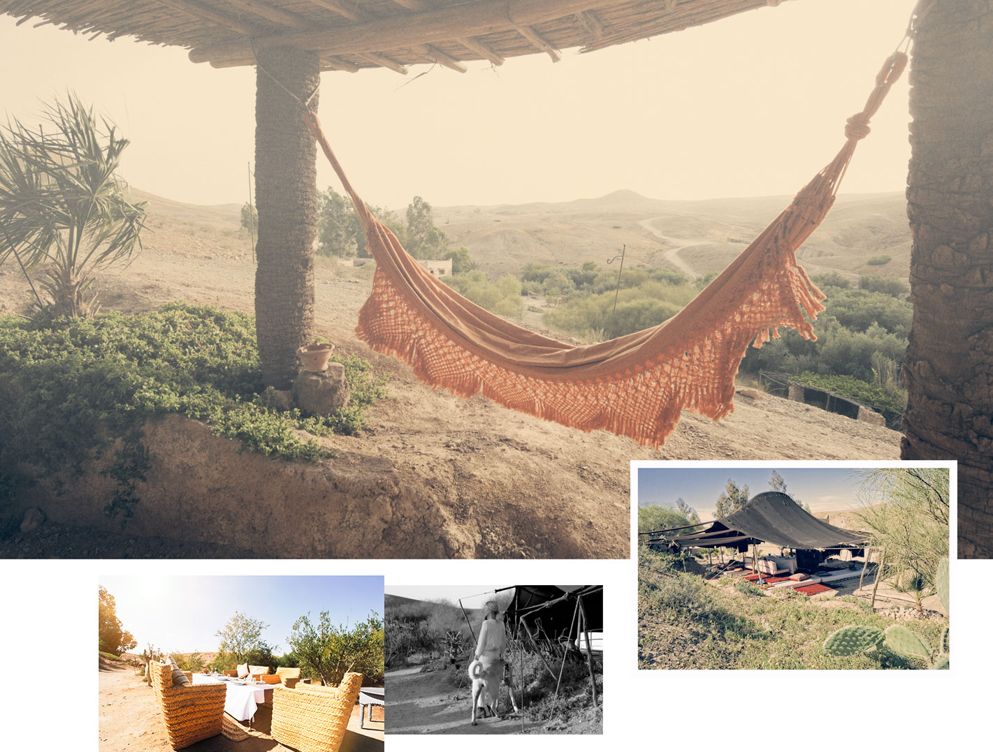 Espaces de détente et tentes bivouacs dans la nature et vacances dans le désert de Marrakech - La Pause, Maroc