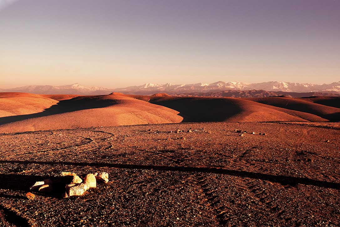 Vacances au paysage du désert de Marrakech – La Pause, Maroc