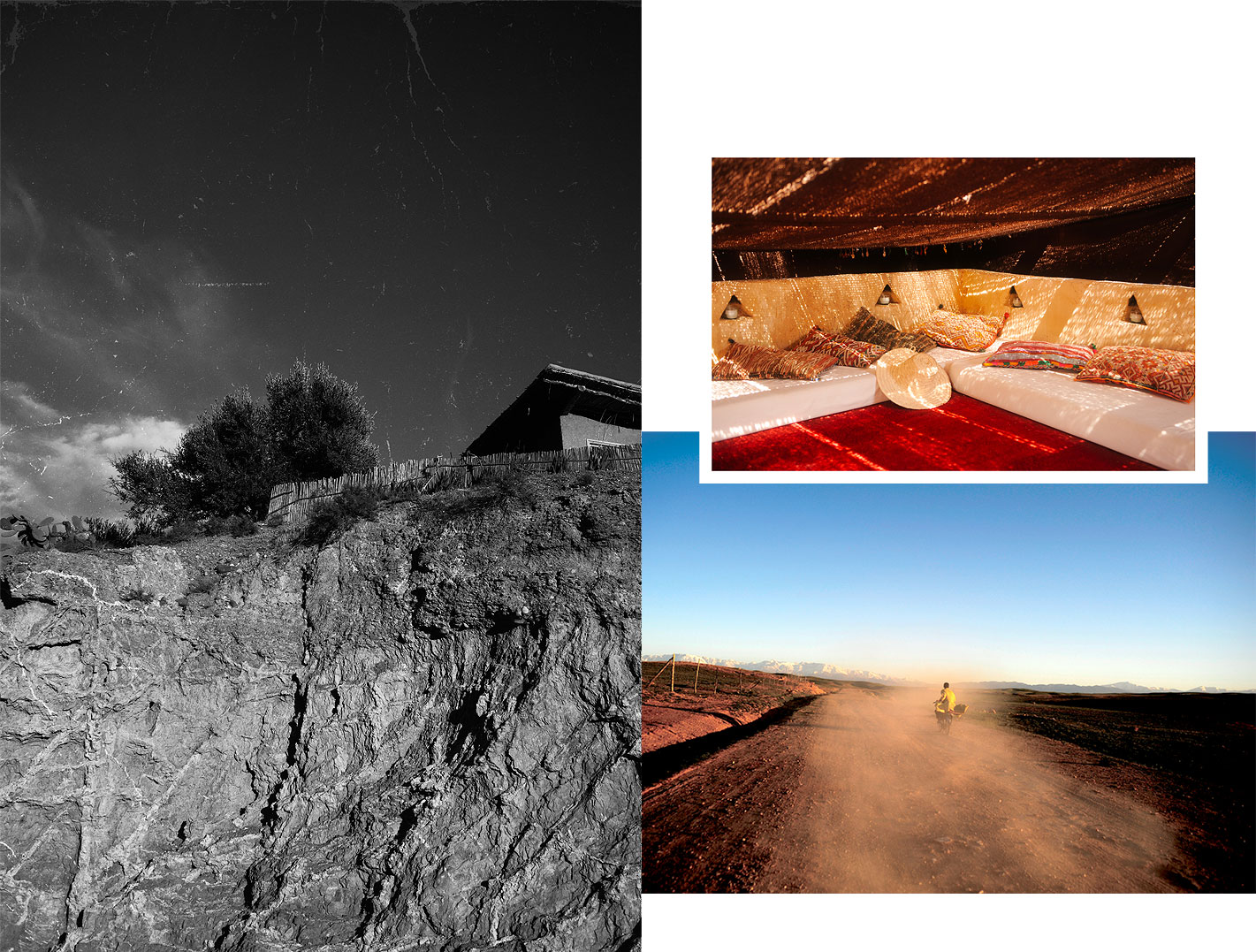 Espaces de détente en montagne et excursions à vélo dans un camp de luxe dans le désert à Marrakech - La Pause, Maroc